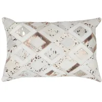 Kayoom Spark Pillow 110 Elfenbein / Chrom 40cm x 60cm