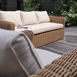 Oviala Zanzibar Gartenlounge-Ecksofa 8-tlg. braun