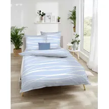 KAEPPEL Motion Mako-Satin hellblau 155 x 220 cm + 80 x 80 cm