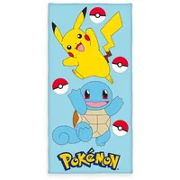 Herding Actionfigur Pokemon Velours-Handtuch Pikachu & Schiggy 75 x 150 cm