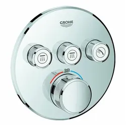Grohe Thermostat Grohtherm SmartControl rund FMS 3 Absperrventile chrom