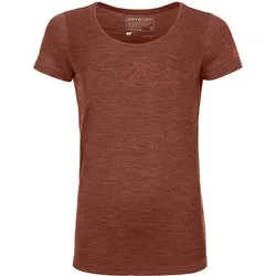ORTOVOX Damen Unterhemd 150 COOL MOUNTAIN FACE TS, clay orange blend, L