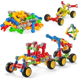 Coil Spielbausteine, Baustein-Set, Verbindungsbausteine, Anschlussblocksatz, Lernspielzeug, Bauspielzeug, für Kinder ab 3 Jahren, Fahrzeuge, (125 T...