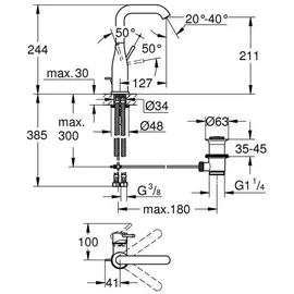Grohe Essence Einhandmischer Hard Graphite