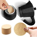 DBOO 100 Stück ungebleichtes Naturpapier – Kaffeefilter, rund, Ersatz-Kaffeefilter, passend für Aerobie Aeropress Kaffee- und Espressomaschinen (6,4 x 6,4 cm)