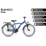 AMIGO Kinderfahrräder Jungen Roady 24 Zoll 38,5 cm Jungen Rücktrittbremse Blau