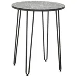 Dehner Mosaiktisch Madeleine, ca. Ø60/H60 cm, Dunkelgrau