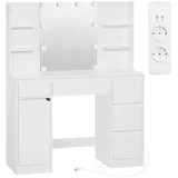 Woltu Schminktisch, Weiß, - Weiß