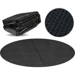 Miganeo Pool Solarfolie 366 cm rund schwarz | 180my | 12mm Luftblasen