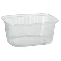 Papstar Starpak Verpackungsbecher, PP eckig 250 ml 4,9 cm x 8,1 cm x 10,8 cm transparent