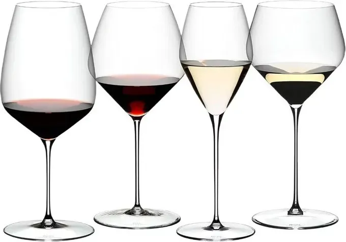 RIEDEL Veloce Tasting Set - 4-teiliges Weinglas-Set (Sauvignon Blanc, Chardonnay, Pinot Noir, Cabernet) - Spülmaschinenfest