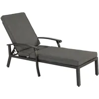 OKWISH Gartenlounge-Set Lounge-Terrassenstuhl mit Baumwollkissen, (Loungebett, 1-tlg., mit wasserdichtes Kissen), verstellbare, Aluminiumpool-Chaise Lounge Möbel beige