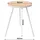 Yamazaki Beistelltisch rund 38x50cm Sofatisch Nachttisch Tower 3-Bein weiß