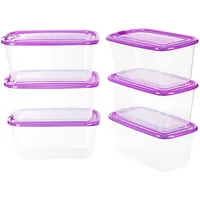 EASYLOCK Frischhaltedosen Mit Deckel, 1050ML*6, Meal Prep Boxen Mikrowellengeeignet, Küche Vorratsbehälter Set, Aufschnittboxen für Kühlschrank, Gefrierdosen, Tiefkühldosen, Leichtgewicht Essensbox