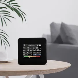 Cocosity in 1 Luftqualitätsmonitor CO2 Messgerät Kohlenstoffdioxid CO TVOC HCHO PM2.5 PM1.0 PM10 Temperatur Luftfeuchtigkeit Erkennung mit Alarmfunktion für