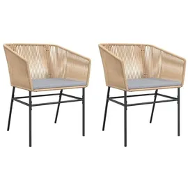 vidaXL Gartenstuhl 53 x 65 x 25 cm braun 2 St.