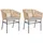vidaXL Gartenstuhl 53 x 65 x 25 cm braun 2 St.