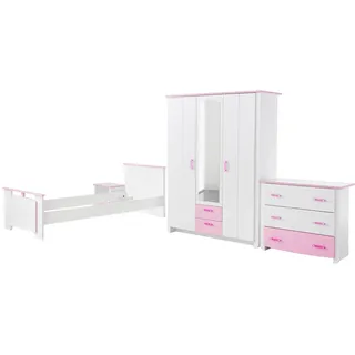 Parisot Jugendzimmer-Set »Biotiful«, (Set, 4 St., Bett, Nachttisch, Schrank, Kommode