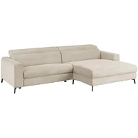 KAWOLA Ecksofa LAISKA cremeweiß Cord