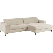 KAWOLA Ecksofa LAISKA cremeweiß Cord