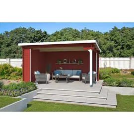 Lasita Maja Columbus Gartenhaus 4,25 x 3 m Rot