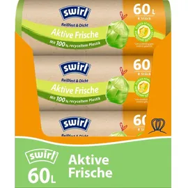 Swirl swirl® Müllbeutel Reißfest & Dicht Aktive Frische 4638 60,0 l grün, 8 St.