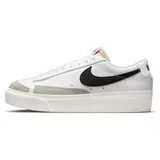 Damen Blazer Low Platform Sneaker, White/Black-Sail-Team Orange, 44