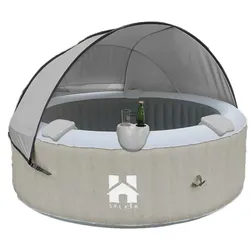 HOME DELUXE Aufblasbarer Whirlpool SPLASH - Farbe: Beige, Ausstattung: 4 tlg.