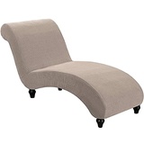 YSLLIOM Chaiselongue Schonbezüge, Liegesessel Stuhlbezug, Relaxliege Deluxe Stuhlbezüge, Schonbezug Stretch rutschfest, Maschinenwaschbar (Sand)