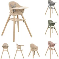 KIKKABOO 2 in 1 Woody 2024 Heim-hochstuhl - Beige