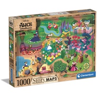 CLEMENTONI 39667 Maps-Disney Alice in Wonderland-Puzzle Teile für Erwachsene und Kinder ab 10 Jahre, herausforderndes Geschicklichkeitsspiel für die ganze Familie, Mehrfarbig, Medium, pezzi