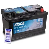 EXIDE EL800 Starterbatterie 80Ah 800A [Hersteller-Nr. EL800] für Alfa Romeo, Audi, BMW, Cadillac, Chevrolet, Chrysler,