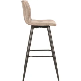 byLIVING Barhocker BYLIVING "Simone", braun, B:40cm H:103cm T:51cm, 100% Polyester, Hocker, Barhocker, 2er Set, Vintage braun oder Webstoff anthrazit