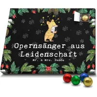 Mr. & Mrs. Panda Schoko Adventskalender Opernsänger Leidenschaft - Schwarz - Geschenk, Rente, Schokoladen Adventskalender, Danke, Jubiläum - Schwarz