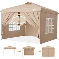 Sekey Faltpavillon 3 x 3 m inkl. 4 Seitenteile Taupe