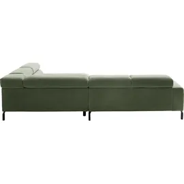 Home Affaire Ecksofa HOME AFFAIRE "Antonelli, L-Form, incl. Kopfteilverstellung, Breite 312 cm", grün (oliv), B:312cm H:71cm T:219cm, 95% Polyester, 5% Nylon, Sofas, Ecksofa, ohne Sitztiefenverstellung, in Cord, oliv