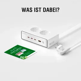 4smarts Desk Charger GaN 65W mit AC-Steckdosen, weiß