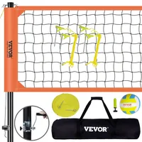 Vevor Volleyballnetz Höhenverstellbares Volleyballnetz Set, 9,7 x 2,4 m