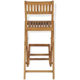 vidaXL Klappbare Garten-Barhocker 2 Stk. Massivholz Teak