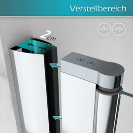 i-flair LIMA Nischentür rechts 80 x 180 cm DTF 180