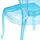 Beliani Esszimmerstuhl 2er Set Blau/Transparent Kunststoff Schick