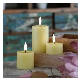 uYuni LED Mini Kerzenset Thea D: 5 cm gelb 3 St.