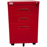 Jet-Line Rollcontainer 3 Schubladen 40 x 50 x 60 rot