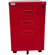 Jet-Line Rollcontainer 3 Schubladen 40 x 50 x 60 rot
