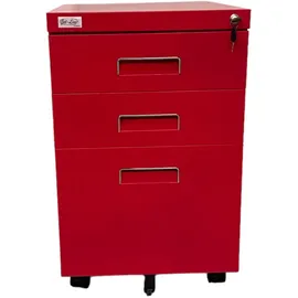 Jet-Line Rollcontainer 3 Schubladen 40 x 50 x 60 rot