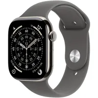 Apple Watch Series 11 GPS + Cellular 46mm Natural Titanium Sport Band stone grey  M/L