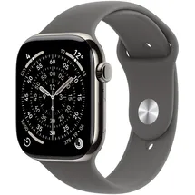 Apple Watch Series 11 GPS + Cellular 46mm Natural Titanium Sport Band stone grey  M/L