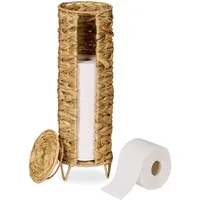Relaxdays Toilettenpapier Aufbewahrung, 4 Rollen, HxD: 50,5 x 16