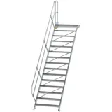 Günzburger MUNK Aluminium-Treppe Plattform 45° 15 Stufen