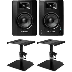 M-Audio BX4BT Studio Monitore Stativ Set